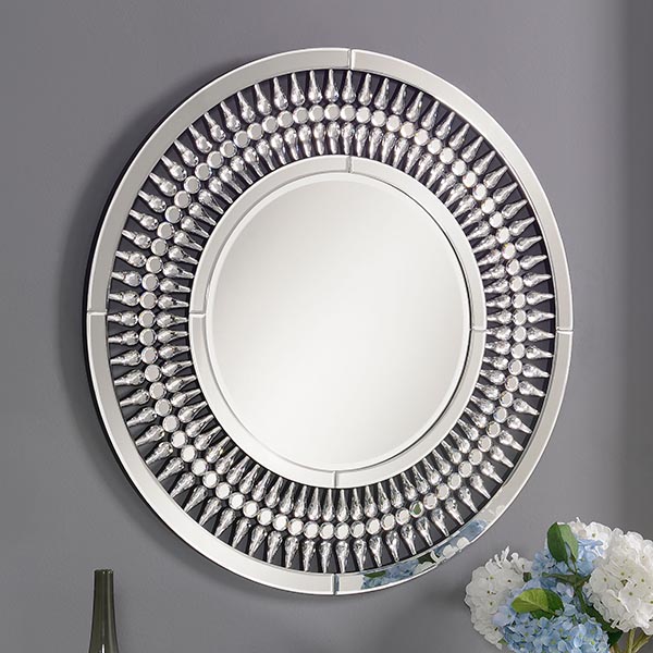 Crystal Teardrop Wall Mirror