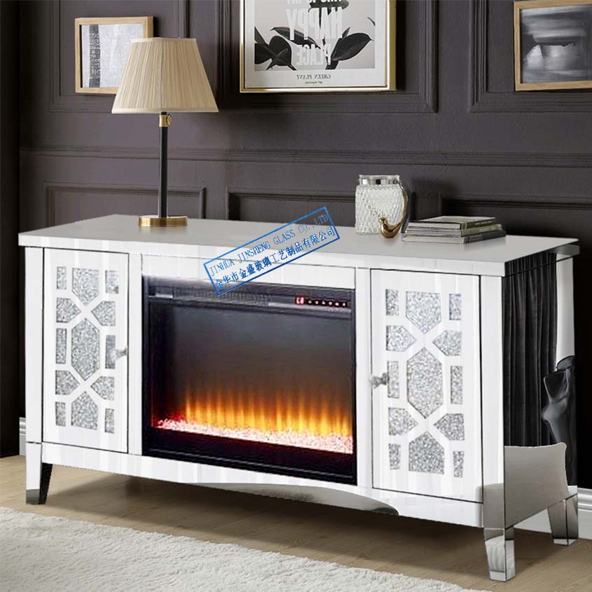 Romano crystal mirrored bedside deals