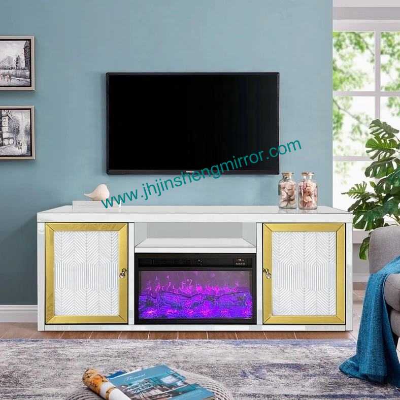DT005 Luxury Glass Electric Fireplace with Color Changing Flames
