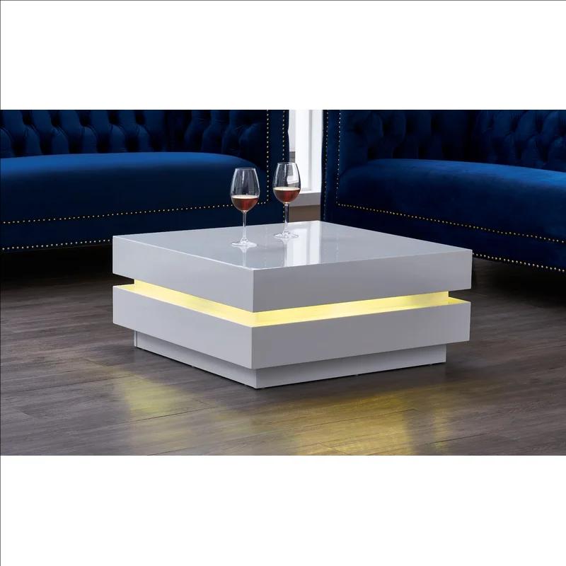 Modern RGB LED Mirrored Coffee Table Manufacturer