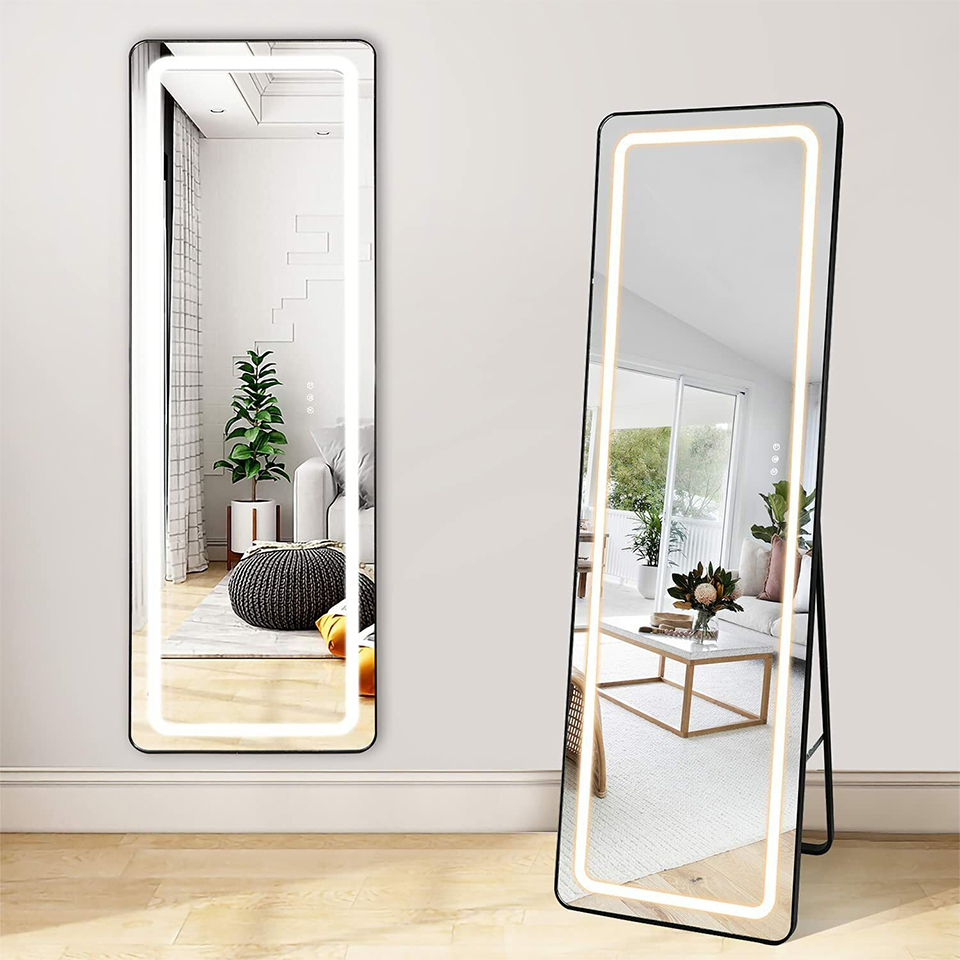 JS-23 LED Full Length Mirror with Aluminum Frame Manufacturer