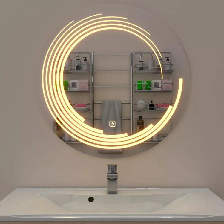JS-660 Moon-Shaped LED Bathroom Mirror Manufacturer