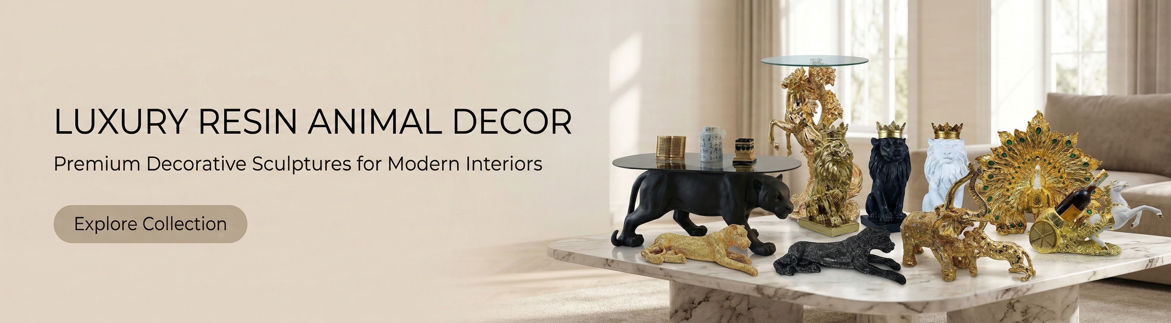 Luxury Resin Animal Decor Collection